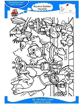 Çocuklar İçin Hayvanat Bahçesi Boyama Sayfaları 